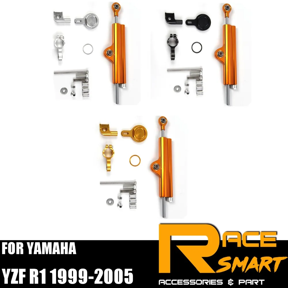 

For YAMAHA YZF R1 1999 - 2005 R-1 R 1 Steering Damper Stabilizer Kit Motorcycle accessories CNC 2000 2001 2002 2003 2004