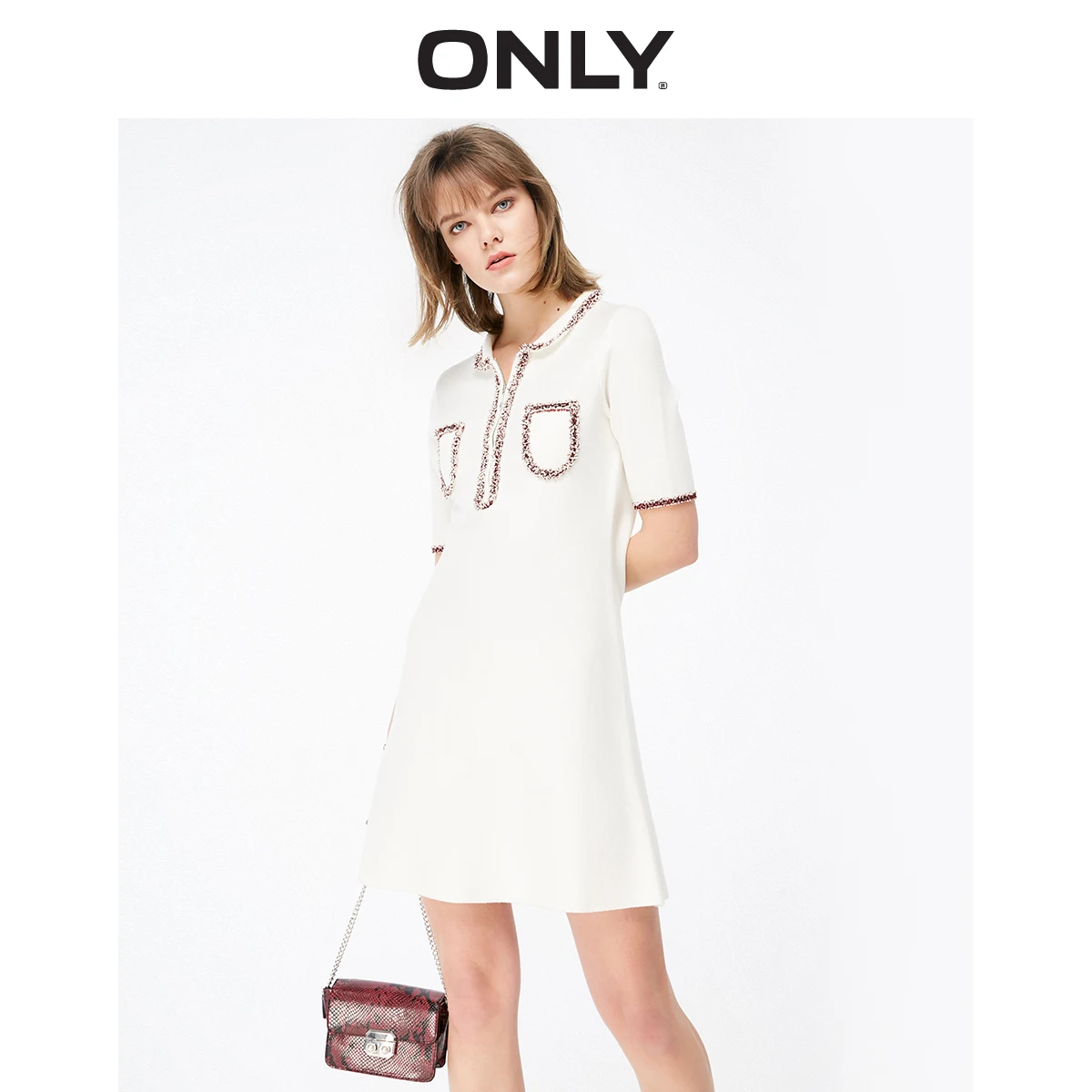 

ONLY 2019 Spring Summer New A-line Knit Dress |119146519