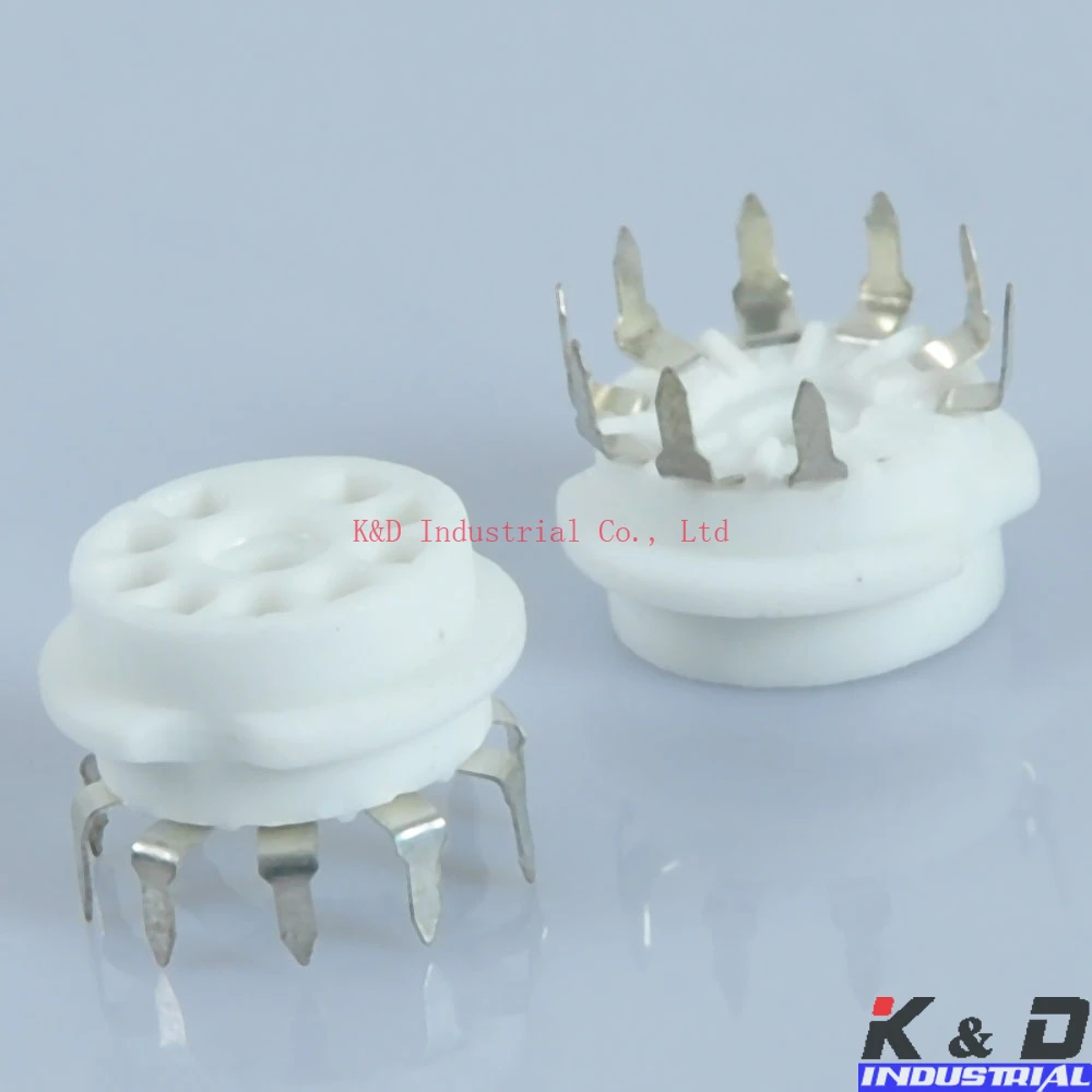 

50PCS 9PIN CERAMIC PCB TUBE SOCKET GZC9-B SHUGUANG VACUUM TUBE 6V6GT
