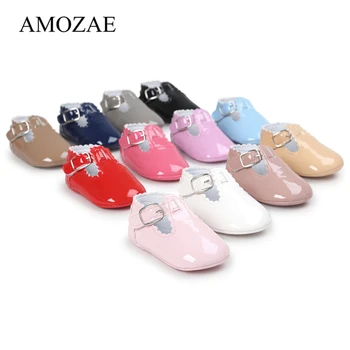 

Fashion Baby Girls PU Leather Baby Shoes Cute Moccasins Newborn First Walker Infant Princess Soft Soled Prewalker Shoes