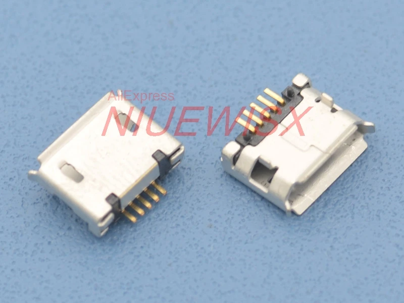 100 шт. микро USB 5pin DIP разъем для мобильный телефон мини зарядка Завитый рот высокое