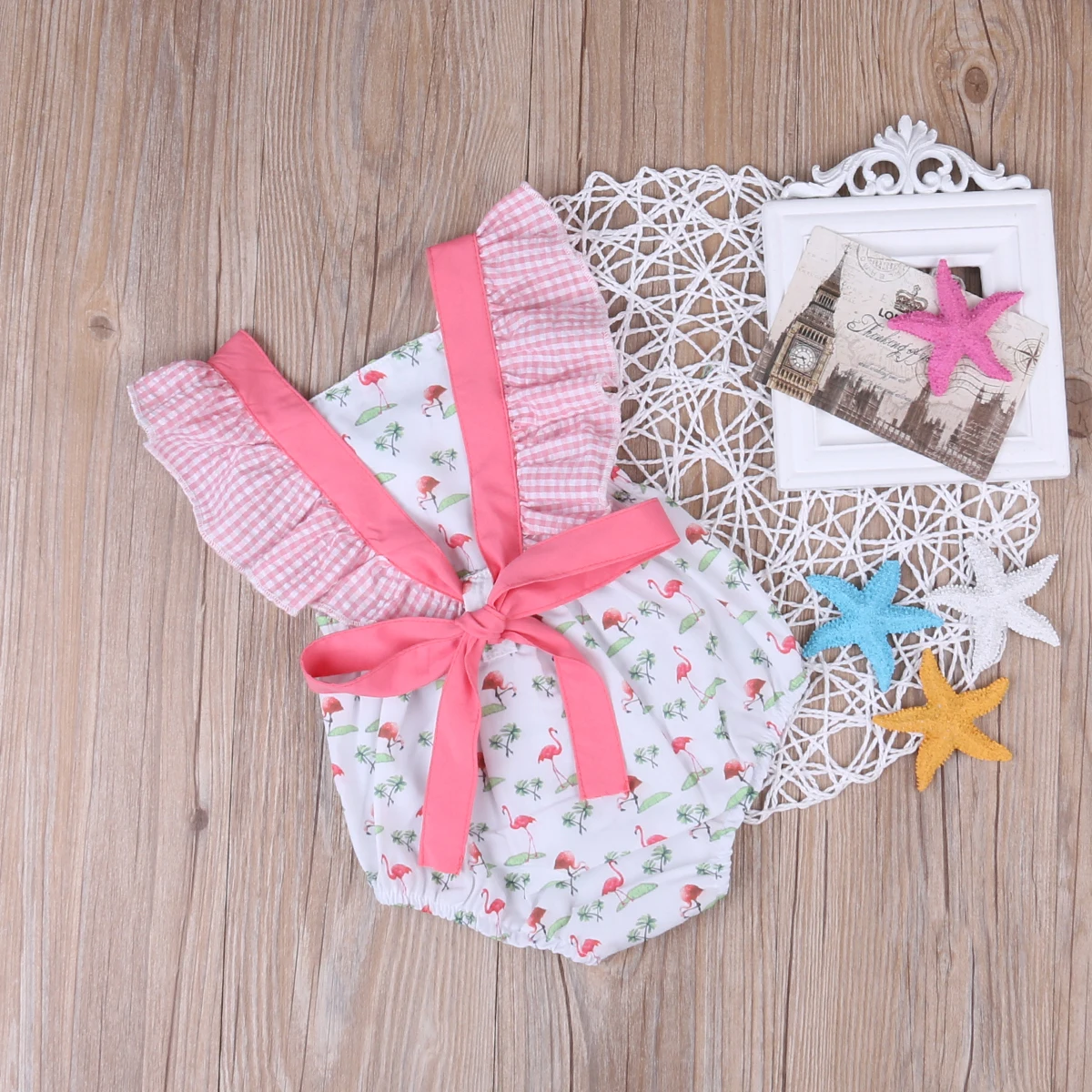 Печатные Корректирующие боди для женщин летние для новорожденных Обувь для девочек оборками Боди Комбинезоны пляжный костюм наряды одним Pieces