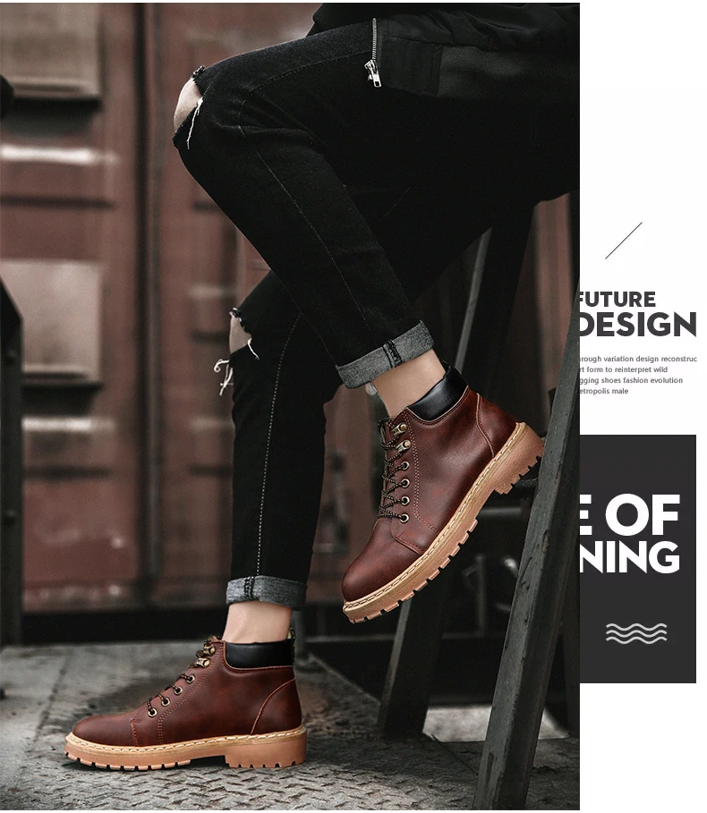 Men's Ankle Boot Motorcycle Men Boots Winter Warm Men Snow Boot With Fur Black Desert Military Boots Mens Tactical Boots' Army (7)