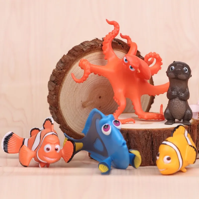 

5pcs/lot Nemo Clownfish Nimoduoli Bruce Octopus Vinyl Doll Action Figure Model