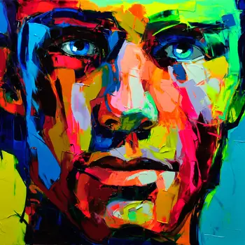 

N-535 graffiti art best gift for Christmas day knife painting on canvas with portrait pop art for bedroom no framed