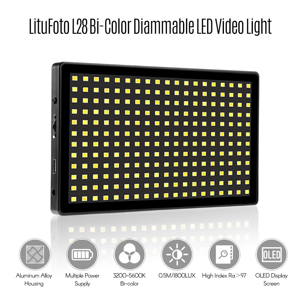 Portatile Bi Color Led Video Selfie Studio Macchina Fotografica Luce Foto Con Display Oled 30 K 5600 K Cri 97 16 W Lampada Di Illuminazione Fotografia Luci Per Set Fotografico Aliexpress