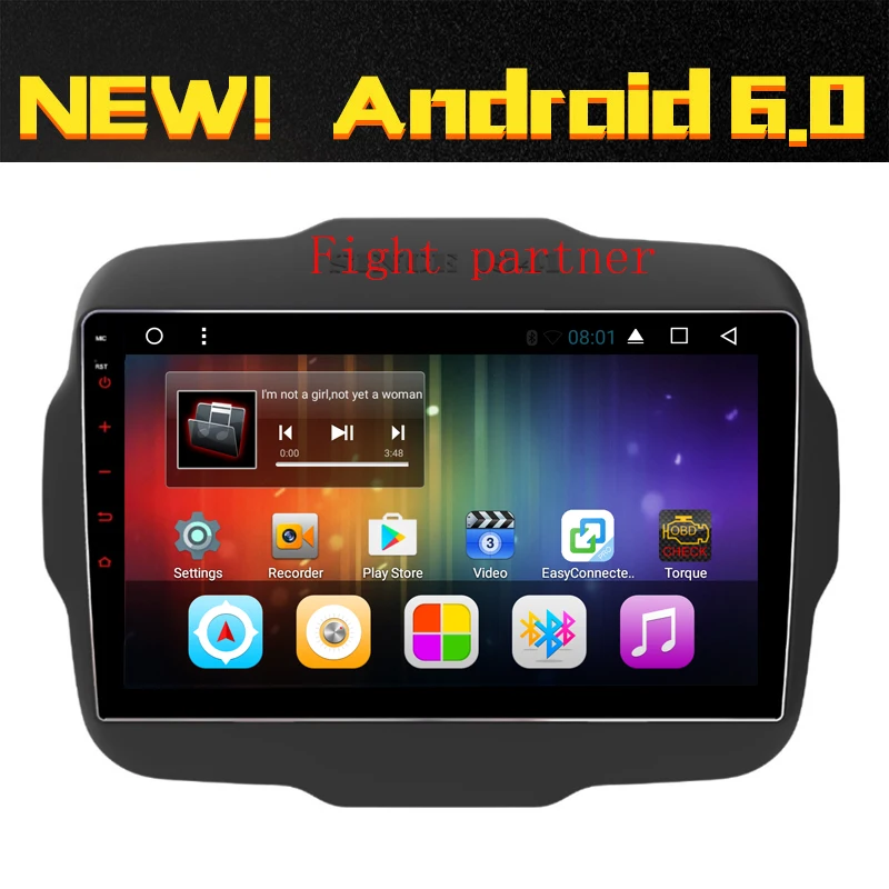 Бесплатная доставка большой экран новый 10 2 дюймов Android 6 0 Автомобильный dvd для Jeep