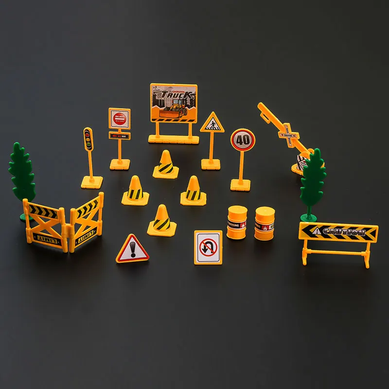 

18pcs/pack Mini Road Traffic Signs Kids Safety Education Toys