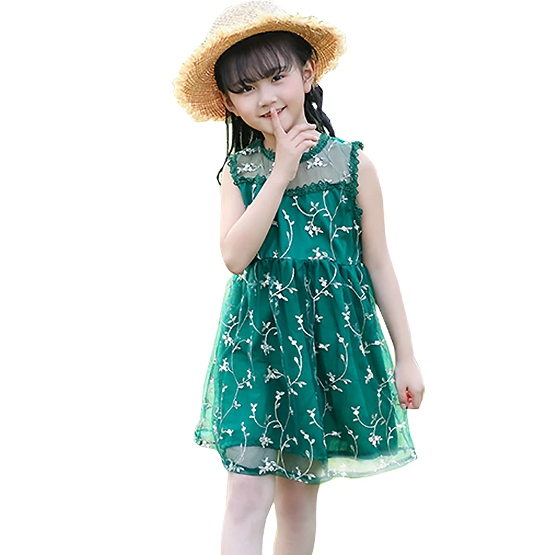 

2019 Wedding Girl Dressed in Tulle Lace Dress Elegant Princess Party Dress Girl Dressed in Flower Net