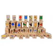 MWZ 100 шт. деревянный домино с блоками игра китайские персонажи английская буква животное номер мультфильм узор Когнитивное Обучение игрушки