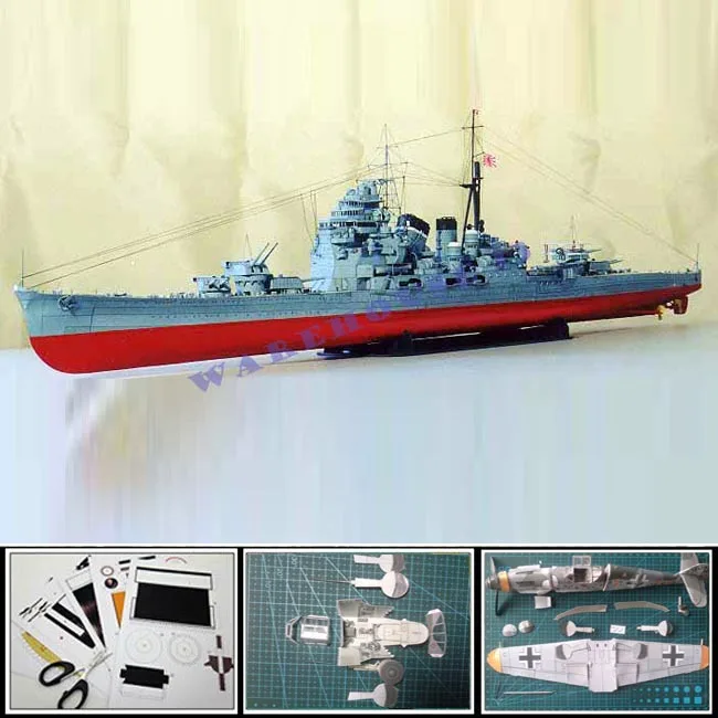 Free shipment Paper Model ship Japanese Heavy Cruiser 