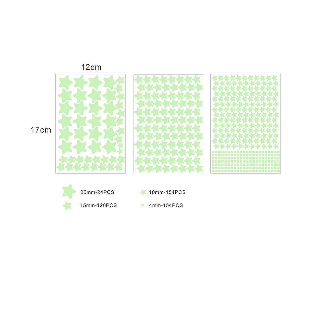 1 Набор светится в темноте, игрушки, флуоресцентные звезды, круглые наклейки для ночного света, светящиеся игрушки, подарок для детей, украшения для детской спальни - Цвет: star