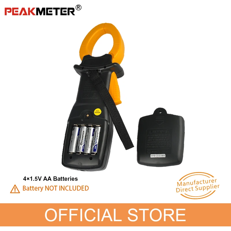 PEAKMETER PM2203 3-фазный ЖК-дисплей цифровой Профессиональный Высокая чувствительность зажим Мощность измеритель коэффициента передачи данных журнала Rs232 истинного среднеквадратичного значения