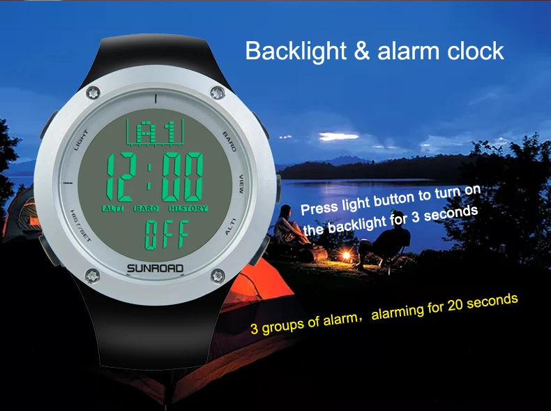 Sunroad FR722 fishing sports watch single description photo EN 11