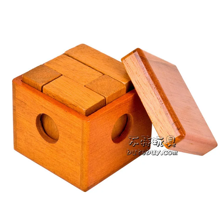 

Difficult Cube Burr Puzzle Wooden Puzzle Brain Teaser Tangram Educational Toy Puzzle Bois Intellect Ball Wood Toys For Children