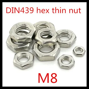

500Pcs/Lot DIN439 Stainless Steel 304 M8 Hex Thin Nut