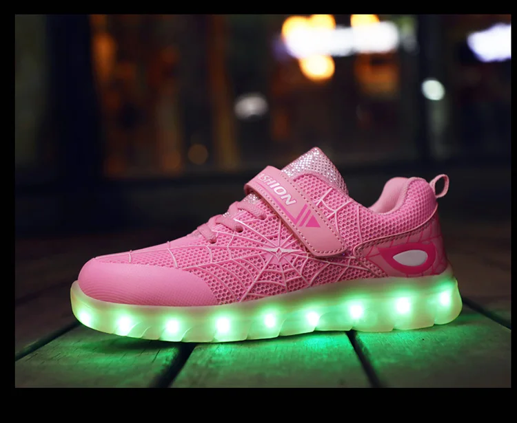 children's shoes for sale Green Pink USB New Charging Basket Led Children Shoes With Light Up Kids Casual Boys&Girls Luminous Sneakers Glowing Shoe enfant best children's shoes