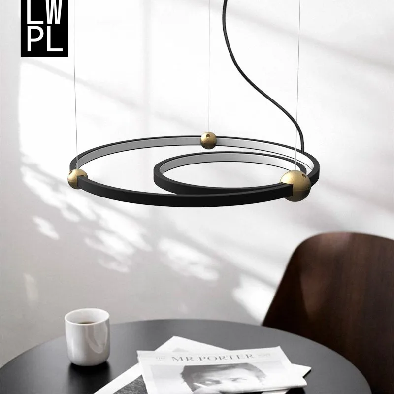 

Industrial Wind Circle Led Lamps Modern Creative Circular Star Chandelier In Northern Europe Luminaire Pendant Ceiling Lamps