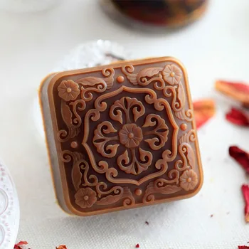 

Chinese Style Pattern Soap Silicone Mold Flower DIY Plaster Craft Mould Square Shape Handmade Soap Making Molds