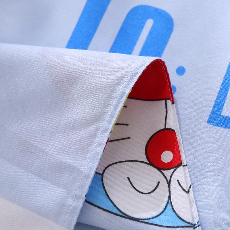 Оригинальный комплект постельного белья Doraemon полиэстер синее постельное белье с