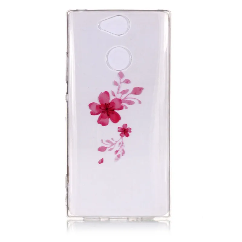 Цветочные Розы мягкий прозрачный TPU IMD Телефон чехол для sony Xperia XA2 случае Etui Капа