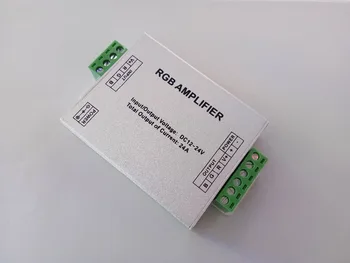 

RGB 3 Channels DC12-24V 24A LED RGB Amplifier controller common anode for 3528&5050 SMD RGB LED Strip extended power repeater