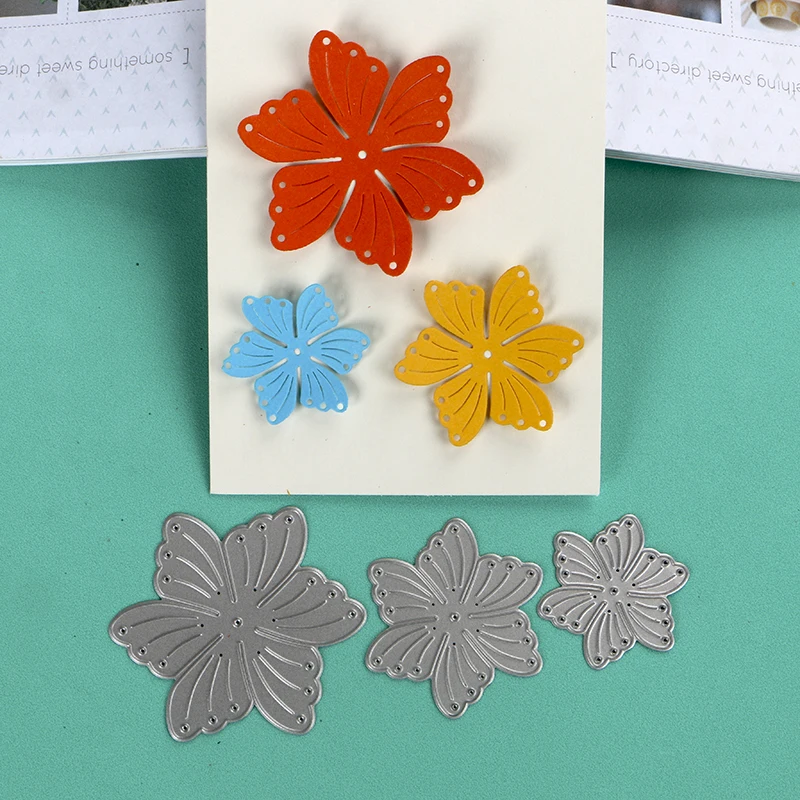 

DUOFEN METAL CUTTING DIES 5petals flowers lace hollow DIY Scrapbook Paper Album 2019 new