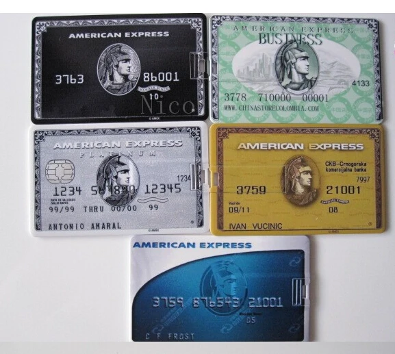 American Express Credit Card Flash Drive Real Capacity 1GB/2GB/4GB/8GB