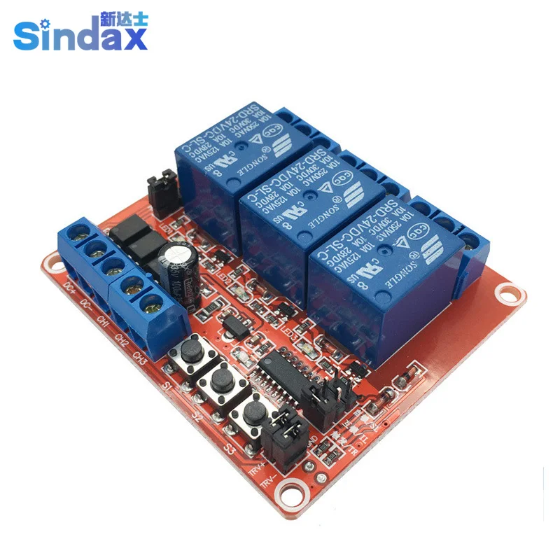 1 pcs 12V 4-Channel Self-lock Interlock Triggered Relay Module for Arduino