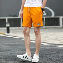 Мужские повседневные шорты летние новые Фитнес Бодибилдинг однотонные пляжные шорты для отдыха быстросохнущие дышащие крутые брендовые пляжные шорты