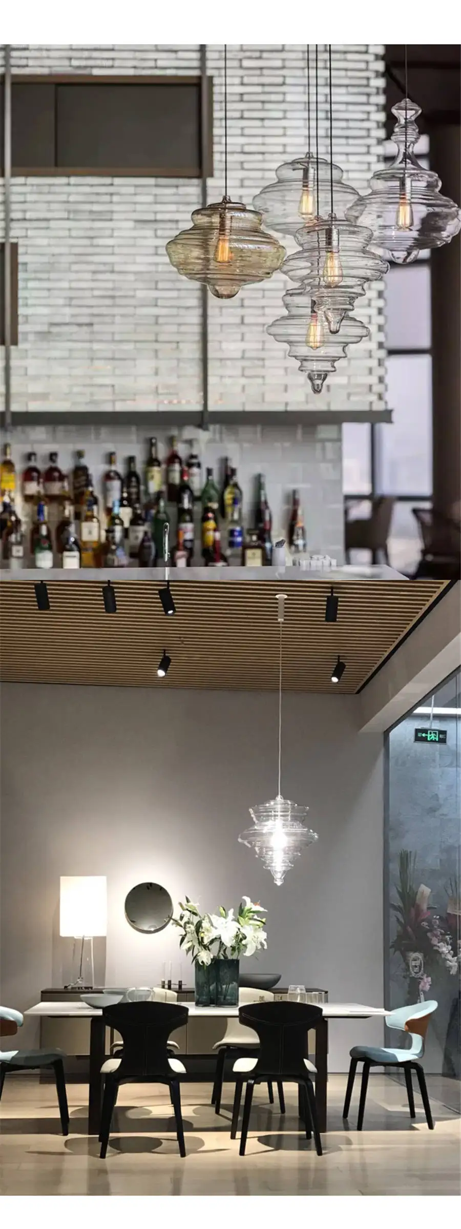 Nordic в форме тыквы витражное стекло подвесные светильники для гостиной, столовой, кухонный led светильник Лофт Декор осветительных приборов
