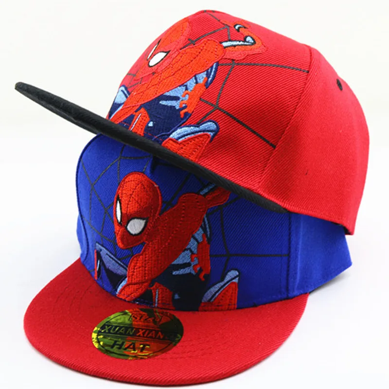

Cartoon Spider man Caps Baby Accessories For Kids Hats Caps Hot Sale Baseball Cartoon Cap Hip Hop Boy Hats Caps 2-8Y