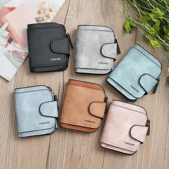 

Women Ladies Lovely Candy Color Wallet Leather Zip Coin Purse Clutch Fashion Small Mini Folding Card Holder New
