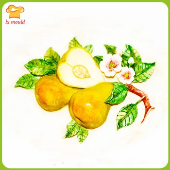 

fruit pear silicone mould for cake decorating clay mold