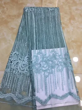 

African Lace Fabric 2018 French Sequins Net Lace new fabric 5 yards High Quality African Tulle Sequin Lace Fabric TS6695