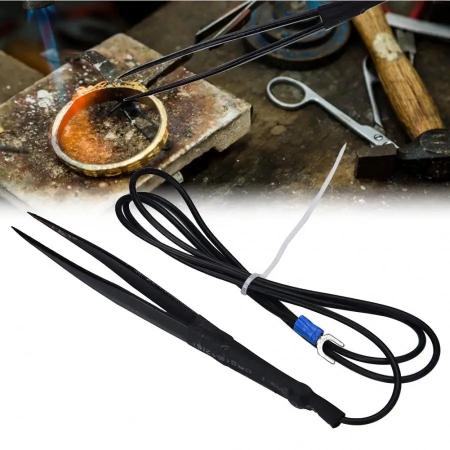 

Professional Jewelry Welding Clamp Tweezer Pulse Spot Welder Needle Processing Soldering Tools Jeweler Jewelry Making Tools