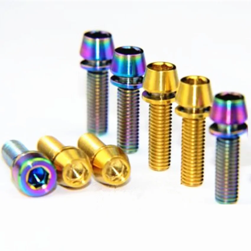 

M5 Tapered Bolts With Washer M5x16 M5x18 M5x20 mm Allen Key Drive Cone Head Hexagonal Socket for Bicycle Stem & Handlebar M5*16