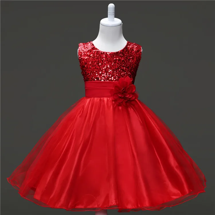 

2016 New Brand Girl Dress Summer 3-10 Years Flower Baby Girls Dress Vestidos Wedding Party Baby Clothes Princess Dresses