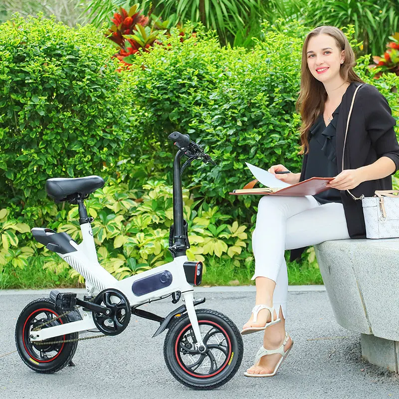 

12inch Electric Bike Aluminum Alloy Frame 36V10Ah Lithium Battery Smart Bicycle Folding Ebike