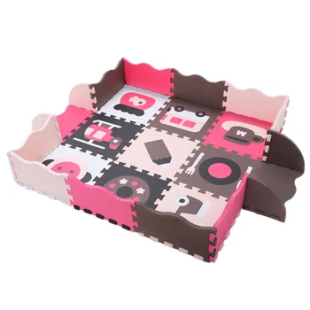 

122*122CM Assembled Cartoon Baby Crawling Mat Soft Foam Baby Play Mat Fence Game Pad Children Play Protection Toys