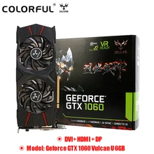 Original Colorful GeForce IGame GTX 1060 Vulcan U 6GB Video Graphics Card 192bit GDDR5 PCI E