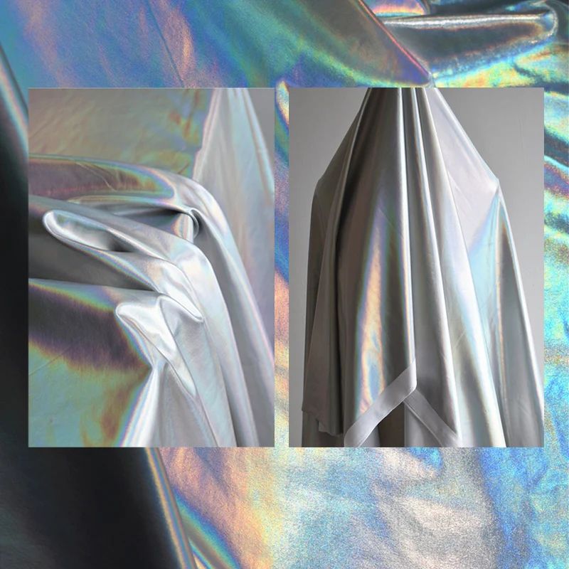 

Iridescent Holographic Tablecloths Stretch Thin Fabric For Unicorn Party Supplies Wedding Baby Shower Birthday