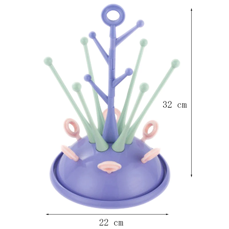 Сушилка для детских бутылочек, держатель чашки соска в форме дерева, сушилка для чистки, сушилка для мытья новорожденных, пищевой, полипропиленовая полка для кормления CL5589