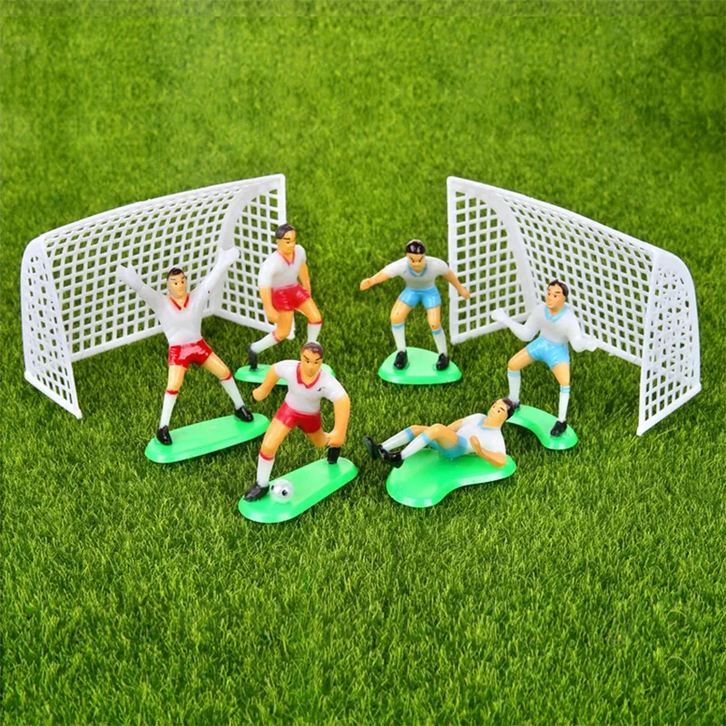 

1 Set Football Game Cake Topper Birthday Cake Kids Doll Toy Home Decor Soccer Baking Cupcake Party Supplies For Cake Decoration