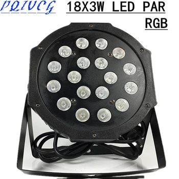 

18X3W LED Par Light RGB LED Flat PAR DMX512 control disco lights professional dj equipment 100% NEW