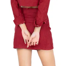 Новое поступление Модные женские сексуальные Casua пуговицы lParty Высокая талия и бедра длинная юбка 5,17