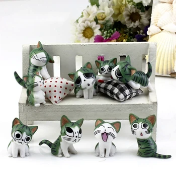 

2019 New Cute Miniature Cats Garden Ornament Figurine Fairy Dollhouse Micro Landscape Decor Garden Supplies