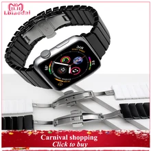 Ceramic Strap for Apple Watch Band 4 44mm 40mm iwatch band 42mm 38mm bracelet watch strap watchband butterfly belt Series 4 3 21 Ceramic Strap for Apple Watch Band 4 44mm 40mm iwatch band 42mm 38mm bracelet watch strap watchband butterfly belt Series 4 3 21