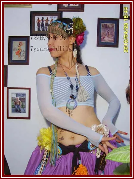 

Transparent thin belly dance long sleeve on Finger Top CG43-50