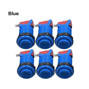 

6pcs / Lot 28mm american Type Arcade Push Buttons with Micro switch for Jamma Mame Arcade Games DIY kit machine